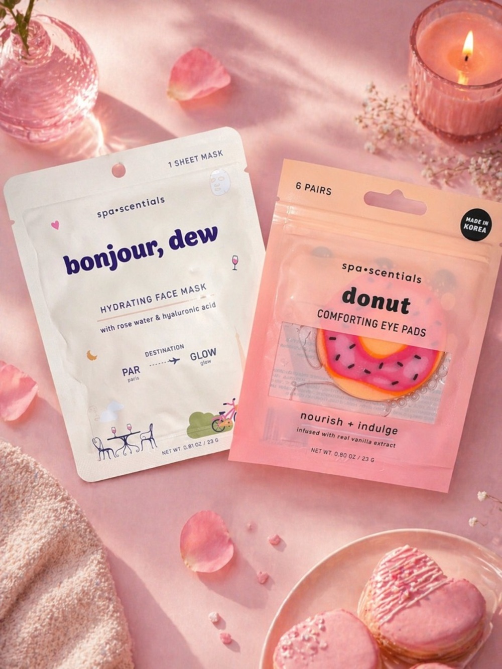 💕Bonjour, Dew Hydrating Face Mask & Donut Eye Pads Hydrating Skincare Bundle NEW
